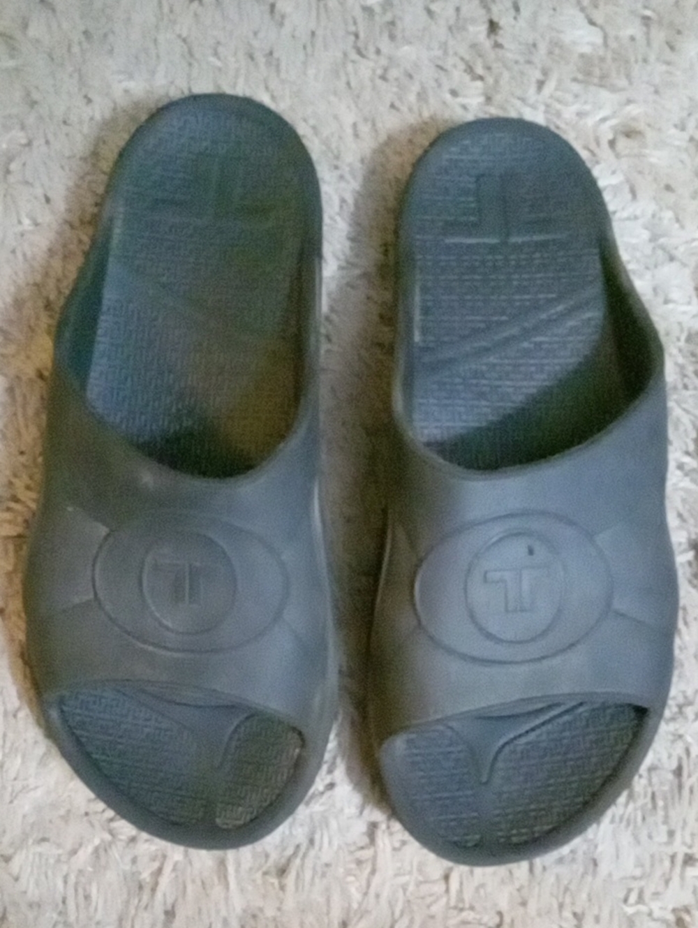 Telic Comfort Slip-On Black Slide Sandals for Women